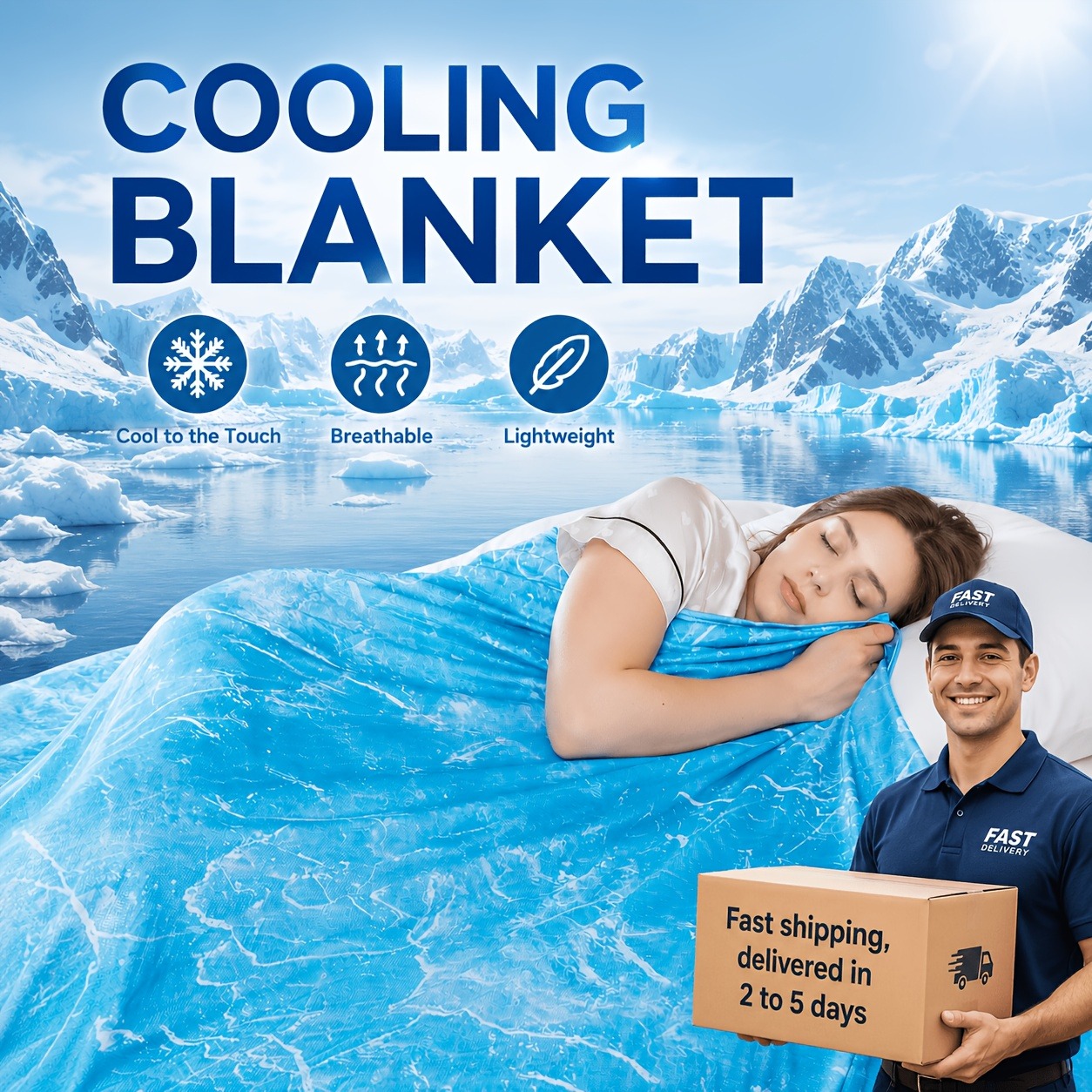 Cooling Blanket Hot Sleepers - Manta Refrigerante Ideal para Personas con