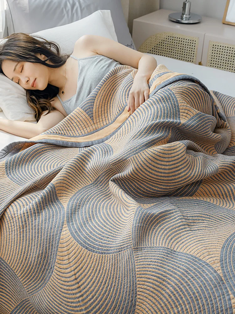 Muslin Cotton Bedspread - Edredón de cama doble de verano,