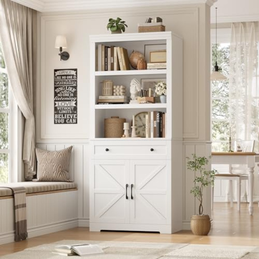 Storage & Organization - Estantería 72H con almacenamiento para sala