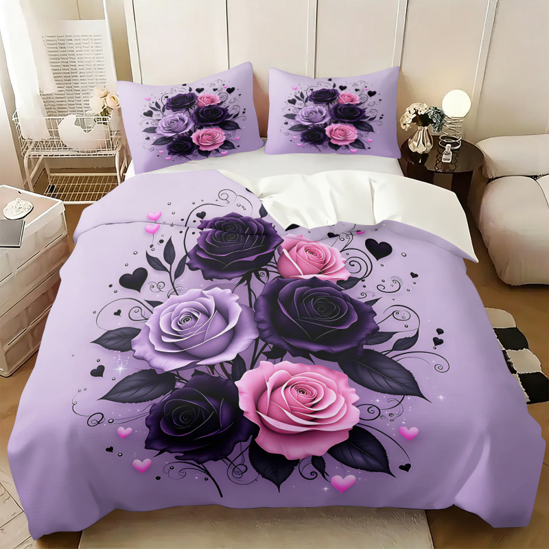 Aesthetic Floral Duvet Cover - Juego de Funda de Edredón con