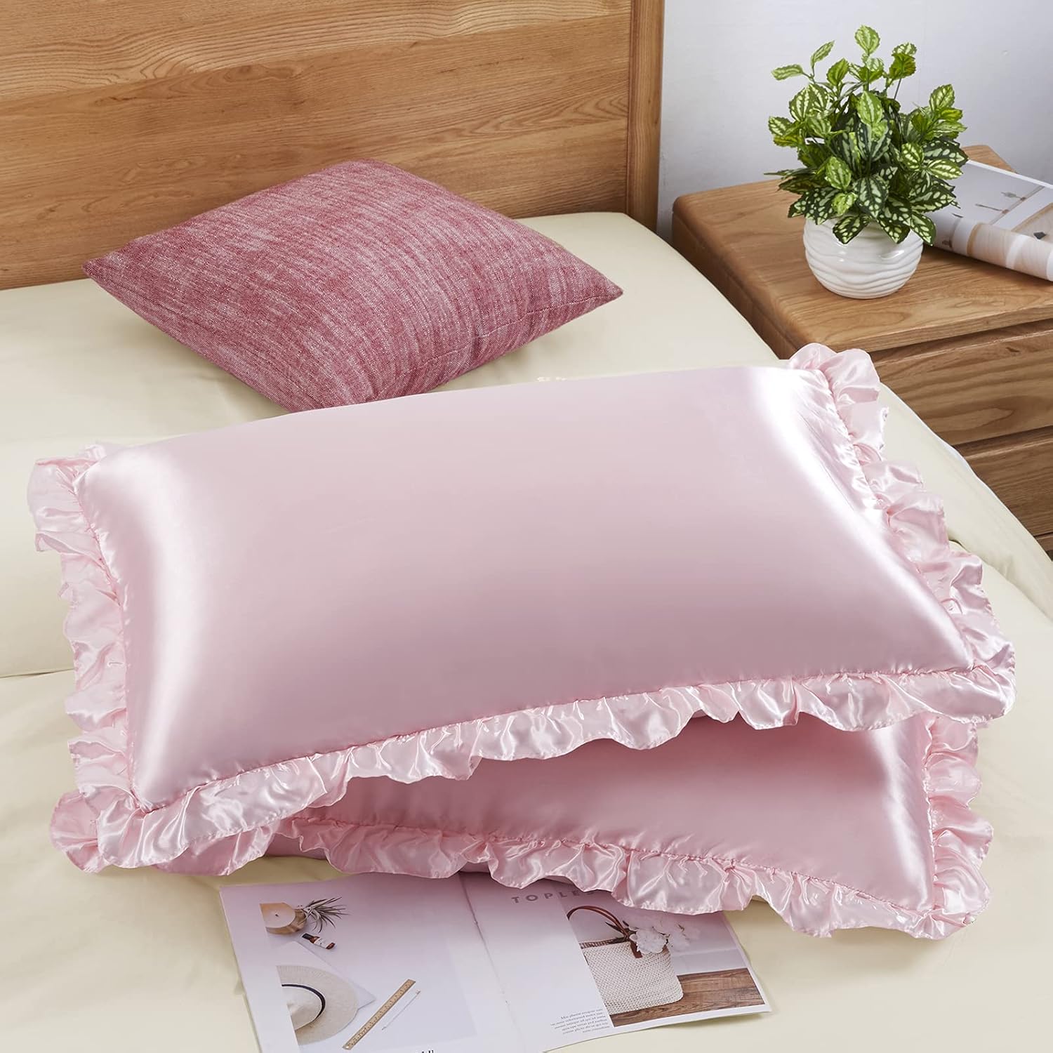 Satin Silk Pillowcase Hair Skin - 2 Fundas de Almohada de Satén