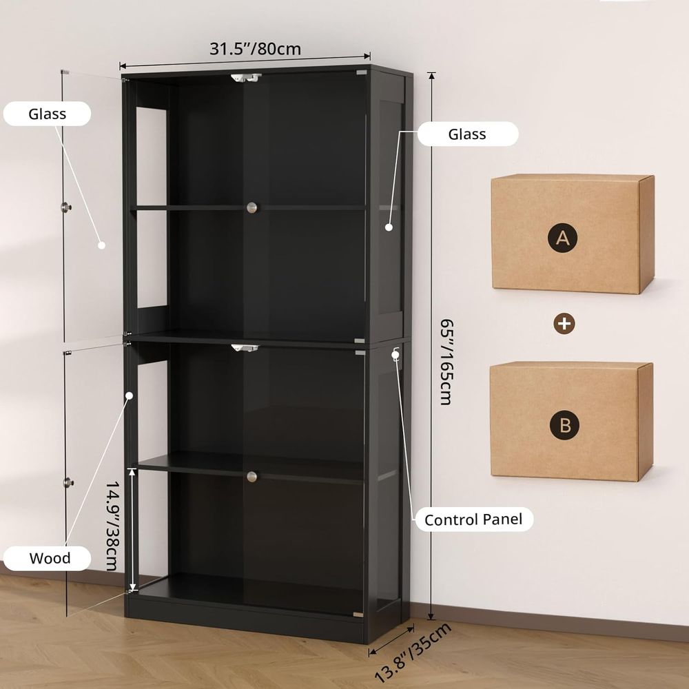 Vitrina de Vidrio de 65 Pulgad - Lighting reseña y precio