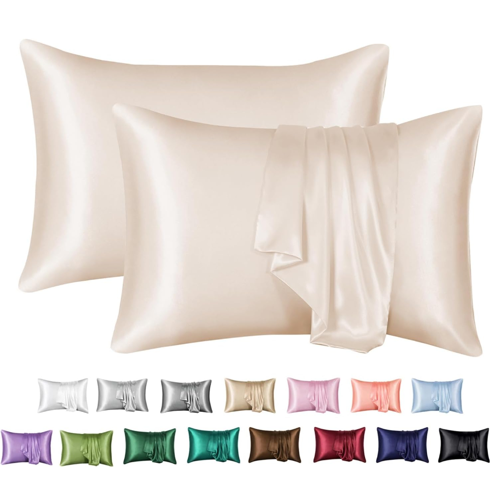 Paquete de 2 fundas de almohad - Satin Silk Pillowcase Hair Skin reseña y precio