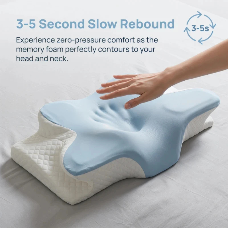 Almohada Cervical de Espuma Vi - Memory Foam Orthopedic Pillow Neck Pain reseña y precio