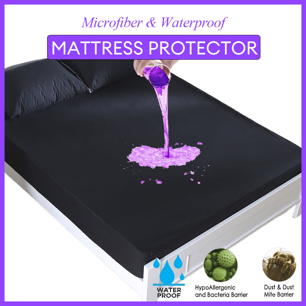 Protector de colchón sólido, f - Waterproof Mattress Protector Breathable reseña y precio