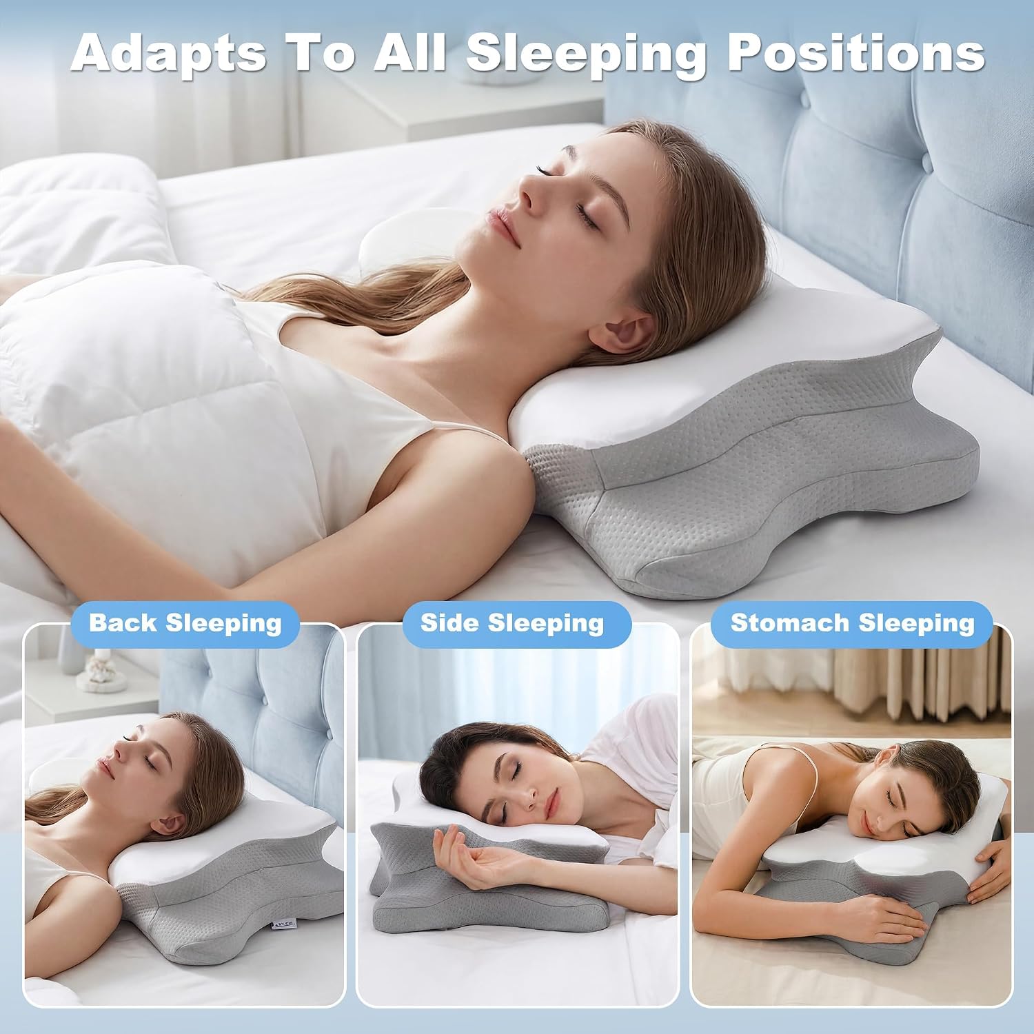 Almohada Cervical para Alivio  - Memory Foam Orthopedic Pillow Neck Pain reseña y precio