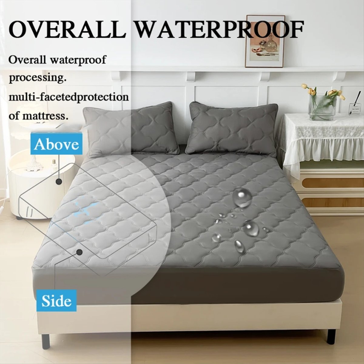Learned-sábanas ajustadas impe - Waterproof Mattress Protector Breathable reseña y precio