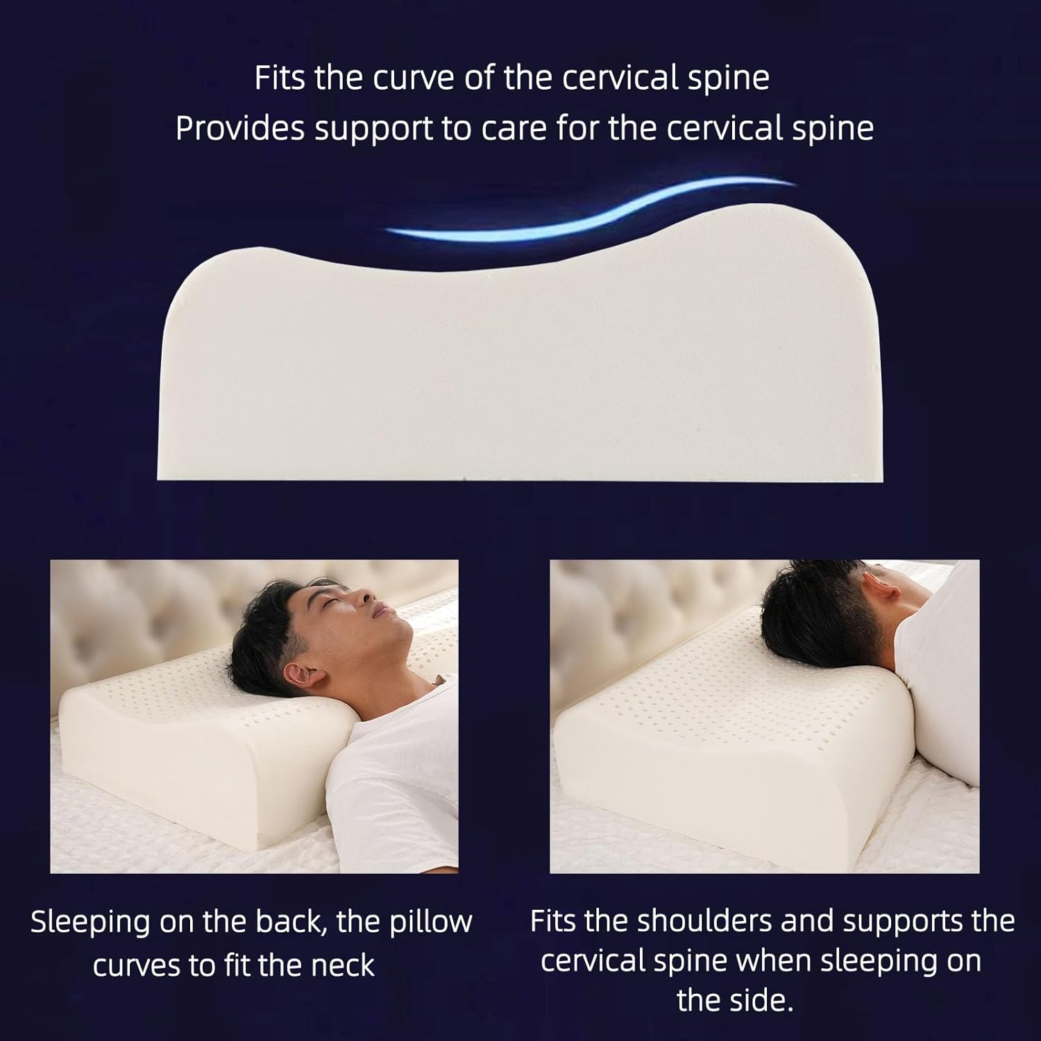 Almohada tailandesa de látex N - Memory Foam Orthopedic Pillow Neck Pain reseña y precio