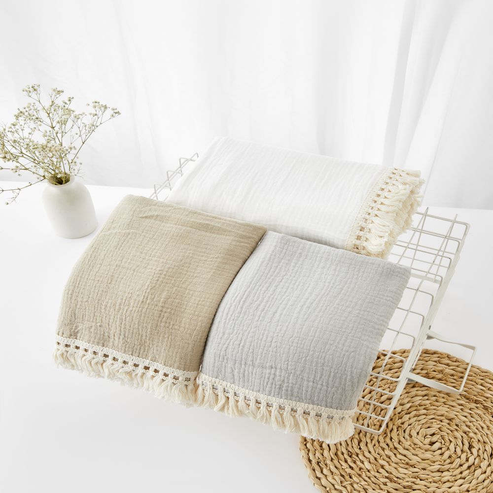 Mantas envolventes de muselina - Muslin Cotton Bedspread reseña y precio