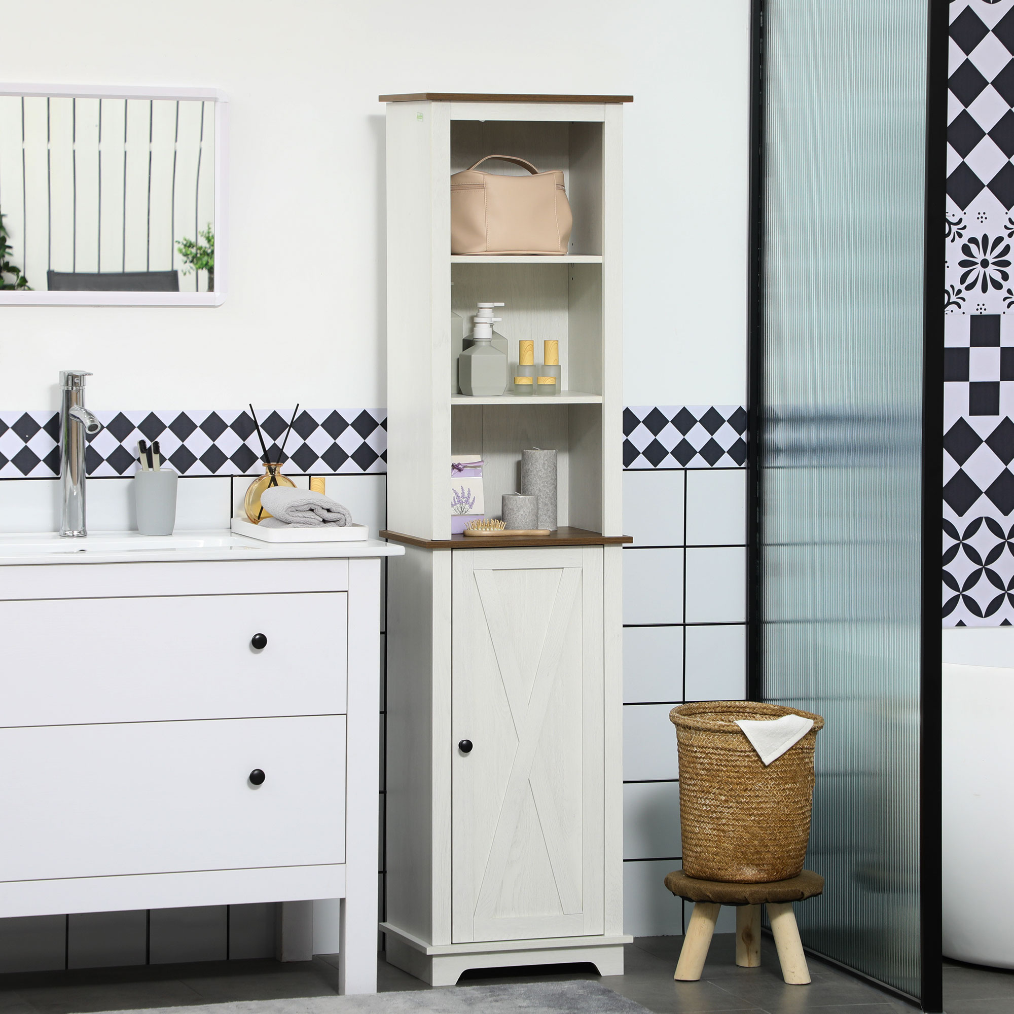 Mueble de baño estilo rústico, - Storage & Organization reseña y precio