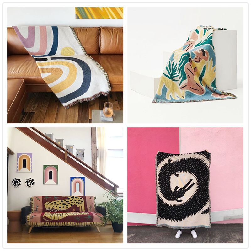 Manta Decorativa Rosa Pastel E - Boho Throw Blanket Fringe reseña y precio