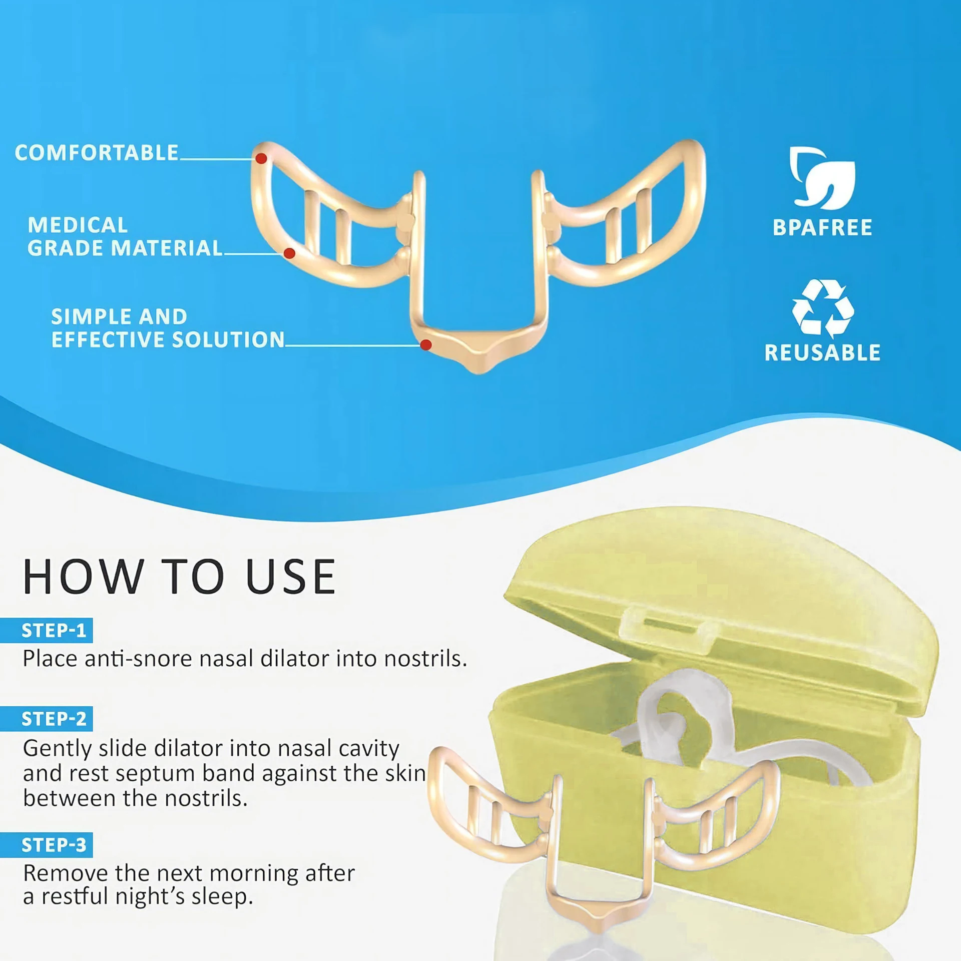 Dilatador Nasal antironquidos  - Anti Snore Contour Pillow reseña y precio