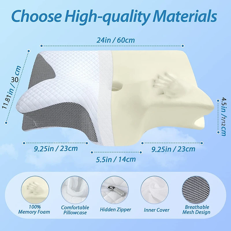 Almohada Ortopédica de Espuma  - Memory Foam Orthopedic Pillow Neck Pain reseña y precio