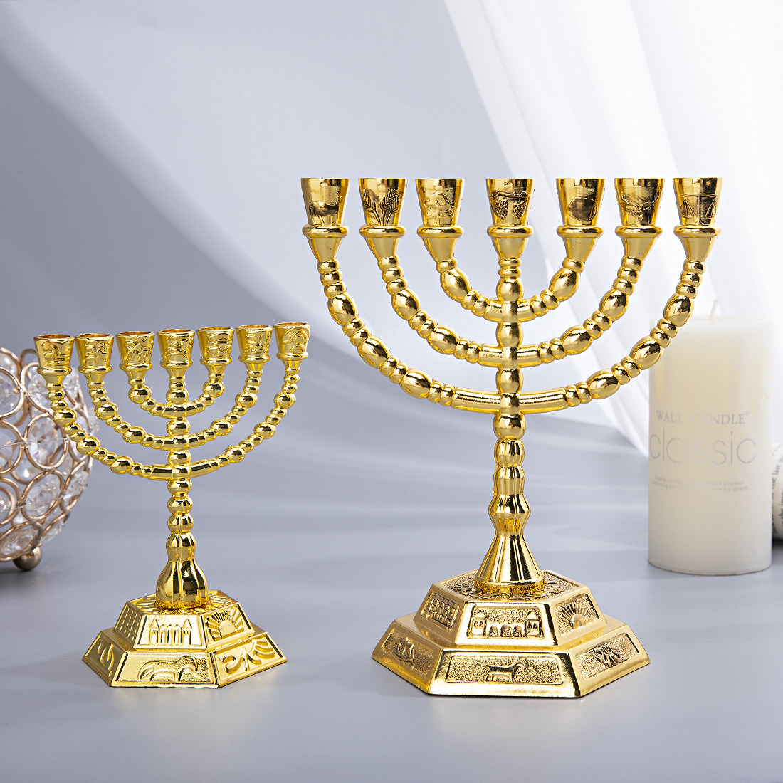 Menorah de 7 ramas, decoración - Home Decor reseña y precio
