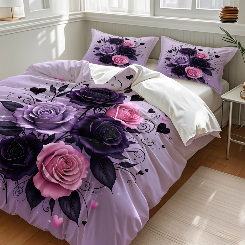 Juego de Funda de Edredón con  - Aesthetic Floral Duvet Cover reseña y precio