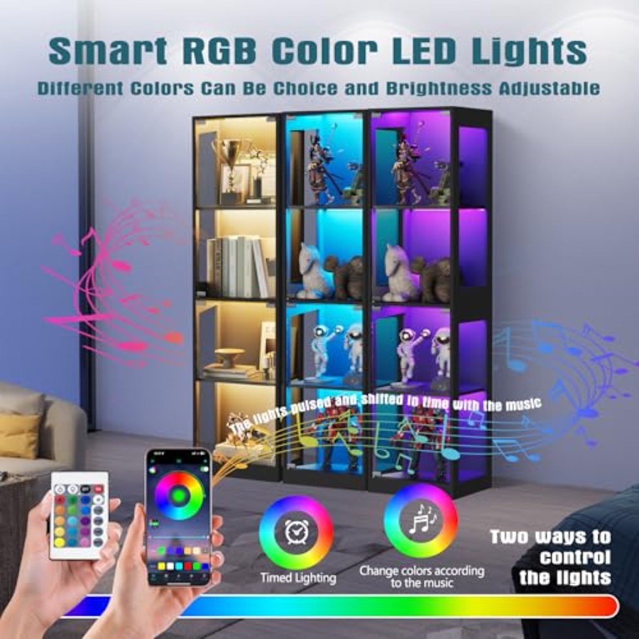 Vitrina de cristal con luces R - Lighting reseña y precio