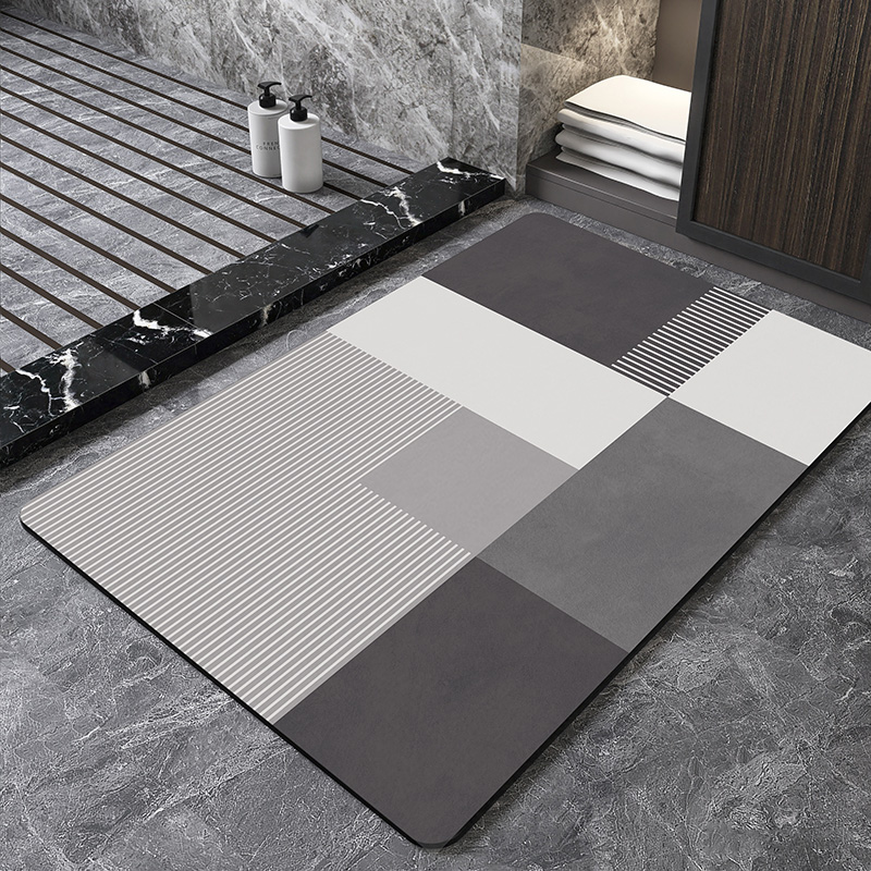 Alfombrilla de Baño Geométrica - Quick Dry Diatomite Bath Mat reseña y precio