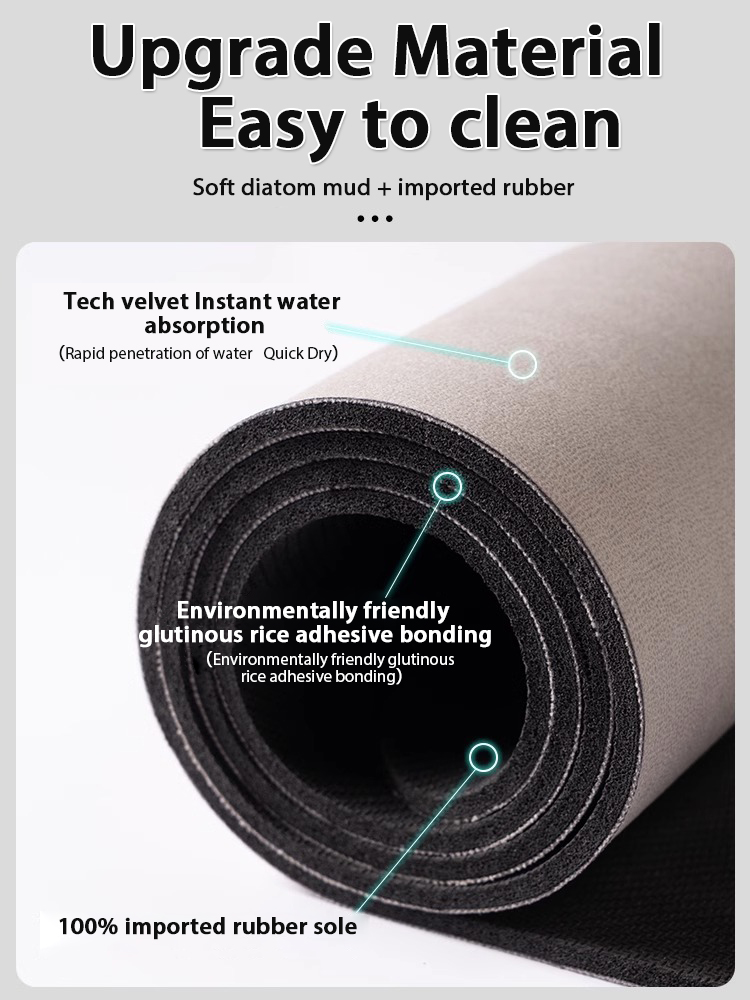 Alfombrilla de Baño Geométrica - Quick Dry Diatomite Bath Mat reseña y precio