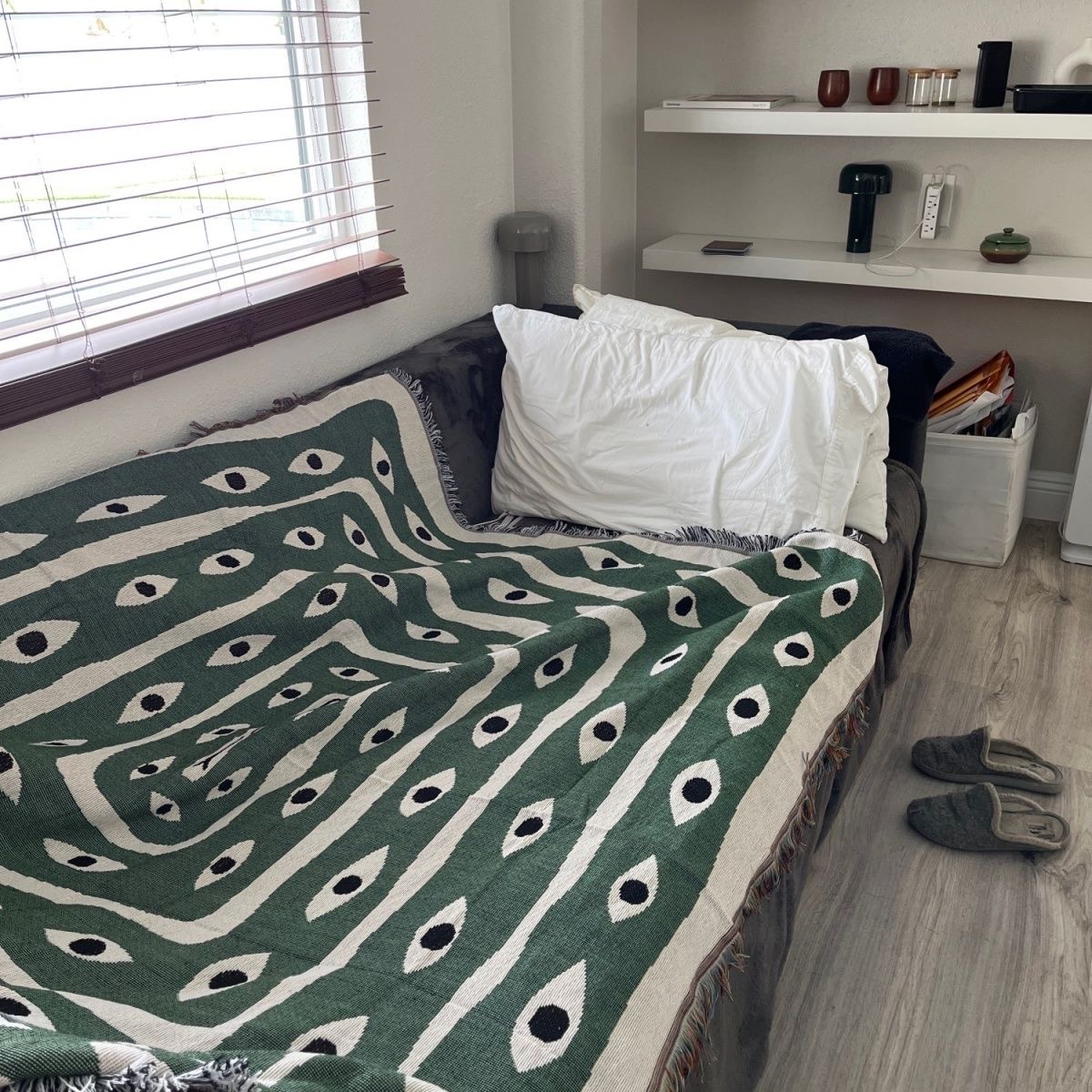 Manta Jacquard con Ojo Turco V - Boho Throw Blanket Fringe reseña y precio